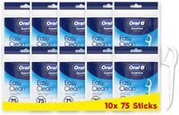 Multipack 10x Oral-B Easy Clean Zahnseide-Sticks - Minzgeschmack, 75 Stück