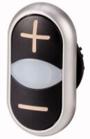 Eaton M22-DDL-S-X4/X5 - Button - Black,Titanium,White - Plastic - IP66 - 32.2 mm - 54.7 mm