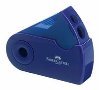FABER-CASTELL Spitzer Doppelspitzdose Sleeve rot/blau (182701)