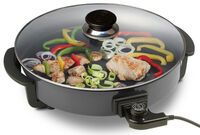 Silva Schneider PPF 1503A Partypfanne, 1500 W, 32cm, Glasdeckel