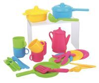 ToyToyToy Küchenset für Spielküche Töpfe Kinderservice Besteck 8108