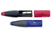 FABER-CASTELL Radierer Spitzer Kombi brombeer-blau (184401)