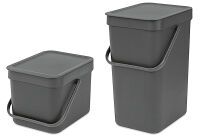 Brabantia Sort & Go Behälter 12l Dark Grey Trennmülleimer