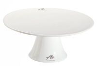 Sandra Rich Tortenplatte auf Fuß Porzellan 12,5cm Ø30cm weiß (756398)