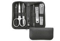 CREDO Maniküre-Etui Herren schwarz 6teilig (180304)
