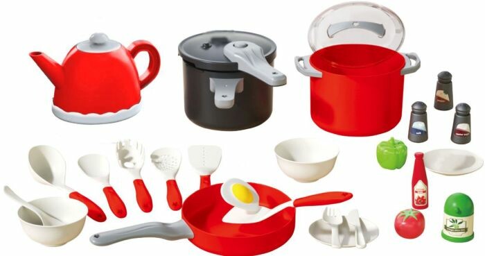 VEDES Großhandel GmbH - Ware SpielMaus Küche Kochtopf Spiel-Set 28-teilig VEDES Großhandel GmbH - Ware SpielMaus Küche Kochtopf Spiel-Set 28-teilig