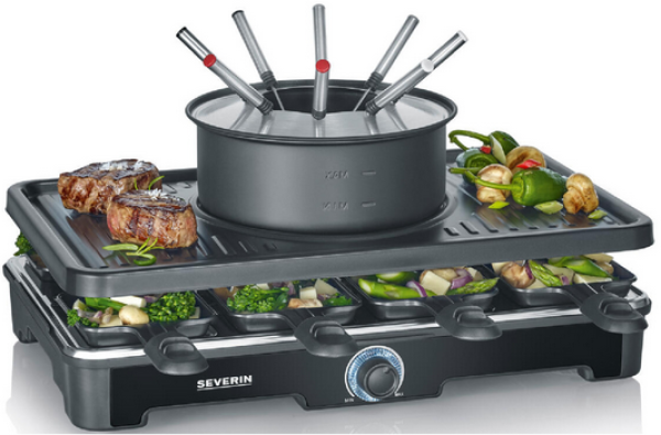 Raclette-/Fonduekombination, 1400W Raclette-/Fonduekombination, 1400W