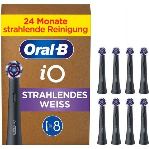 Aufsteckbürsten Oral-B iO Strahlendes Weiss 8 Stück schwarz Aufsteckbürsten Oral-B iO Strahlendes Weiss 8 Stück schwarz