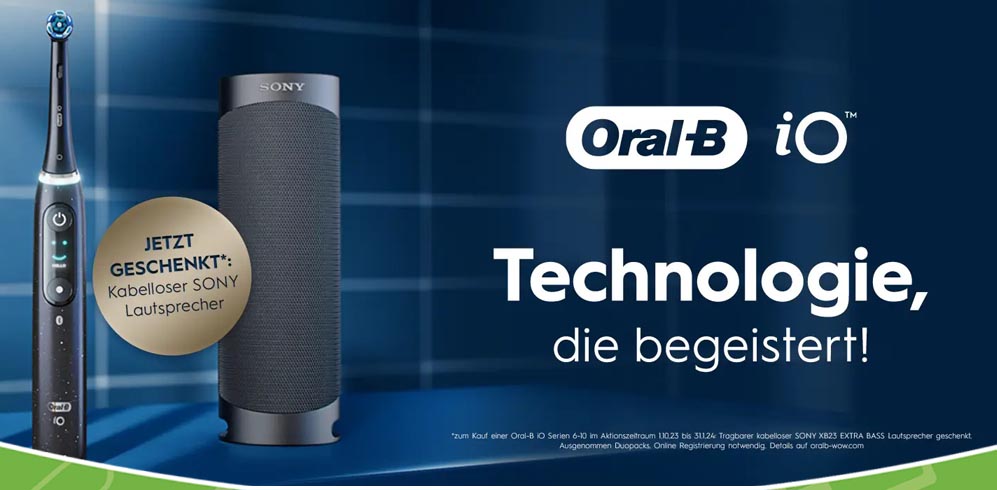 Oral-B iO Serie und Sony Speaker kostenlos