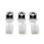 Nedis RJ45-Stecker / Stecker / Solid UTP CAT6 / Gerade / Vergoldet / 10 Stück / PVC / Grau / Box