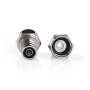 Nedis F-Stecker| gerade| Stecker| Vernickelt| 75 Ohm| Twist-on|