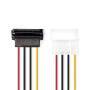 Nedis Interne Stromkabel / Molex Stecker / SATA 15-Pin-Buchse / Vergoldet / 0.15 m / Rund / PVC / Mehrfarbig / Umschlag