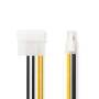 Nedis Interne Stromkabel / P4 Stecker / Molex Stecker / Vergoldet / 0.20 m / Rund / PVC / Gelb / Schwarz / Plastikbeutel
