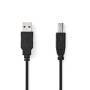 Nedis CCGB60100BK50 - 5 m - USB A - USB B - USB 2.0 - 480 Mbit/s - Black