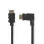 Nedis High Speed ​​HDMI ™ Kabel mit Ethernet / HDMI™ Stecker / HDMI™ Stecker / 4K@30Hz / 10.2 Gbps / 1.50 m / Rund / PVC / Schwarz / Blister