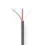 Nedis Mikrofonkabel| 2x 0.12 mm²| Kupfer| 100.0 m| rund| PVC| Dunkelgrau| - Cable - Audio/Multimedia