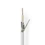 Nedis Antennenkabel auf Rolle / RG59 / 75 Ohm / Doppelt geschirmt / ECA / 25.0 m / Koax / PVC / Weiss / Kartonverpackung