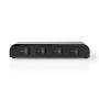 Nedis Lautsprecher Control Box / 4-Port port(s) / Klemmschrauben / Lautsprecherimpedanz: 4-16 Ohm / Maximale Belastung pro Kanal: 200 W / Aluminium / Schwarz
