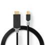Nedis Mini Displayport-Kabel / DisplayPort 1.4 / Mini DisplayPort Stecker / HDMI™ Stecker / 48 Gbps / Vergoldet / 2.00 m / Rund / PVC / Anthrazit / Plastikbeutel