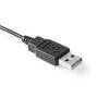 Nedis Mikrofon / Benutzt für: Desktop / Notebook / Kabelgebunden / USB-A Stecker / Ein-/Ausschalter / Kopfhörerausgang