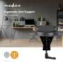 Nedis Ergonomische Armauflage| Vollbeweglich| Schreibtisch| mit Mauspad|