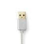 Nedis Lightning Kabel / USB 2.0 / Apple Lightning 8-Pin / USB-A Stecker / 480 Mbps / Vergoldet / 1.00 m / Rund / Geflochten / Nylon / Aluminium / Verpackung mit Sichtfenster