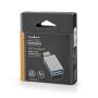Nedis USB-C™ Adapter / USB 3.2 Gen 1 / USB-C™ Stecker / USB-A Buchse / 5 Gbps / Rund / Vernickelt / Silber / Verpackung mit Sichtfenster
