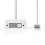 Nedis Mini Displayport-Kabel / DisplayPort 1.2 / Mini DisplayPort Stecker / DVI-D 24+1-Pin Buchse / HDMI™ Eingang / VGA Buchse / 21.6 Gbps / Vernickelt / 0.20 m / Rund / PVC / Weiss / Plastikbeutel