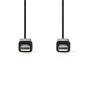Nedis Mini Displayport-Kabel / DisplayPort 1.2 / Mini DisplayPort Stecker / Mini DisplayPort Stecker / 21.6 Gbps / Vernickelt / 1.00 m / Rund / PVC / Schwarz / Plastikbeutel