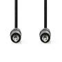 Nedis Stereo-Audiokabel / 3.5 mm Stecker / 3.5 mm Stecker / Vernickelt / 0.50 m / Rund / Schwarz / Blister
