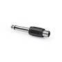 Nedis Stereo-Audio-Adapter| 6.35 mm Stecker| Cinch Buchse| Vernickelt| Gerade| ABS|
