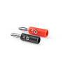 Nedis Bananestecker / Gerade / Stecker / Vernickelt / Schraube / Kabeleingangsdurchmesser: 4.5 mm / PVC / Red / Schwarz / 4 Stück / Box