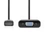 Nedis HDMI™ -Adapter / HDMI™ Stecker / VGA Buchse / 3.5 mm Buchse / Vernickelt / Gerade / PVC / Schwarz / 1 Stück / Box
