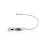 Nedis Mini Displayport-Kabel / DisplayPort 1.2 / Mini DisplayPort Stecker / DVI-D 24+1-Pin Buchse / HDMI™ Eingang / VGA Buchse / 21.6 Gbps / Vernickelt / 0.20 m / Rund / PVC / Weiss / Blister