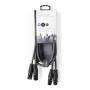Nedis Balanced Audio-Kabel / 2x XLR 3-Pin Stecker / 2x XLR 3-Pin Buchse / Vernickelt / 1.50 m / Rund / PVC / Dunkelgrau / Kartonhülle