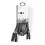 Nedis Balanced Audio-Kabel / 2x XLR 3-Pin Stecker / 2x RCA Stecker / Vernickelt / 3.00 m / Rund / PVC / Dunkelgrau / Kartonhülle