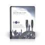 Nedis DMX-Adapterkabel / XLR 3-Pin Stecker / XLR 3-Pin Buchse / Vernickelt / 20.0 m / Rund / PVC / Dunkelgrau / Kartonverpackung