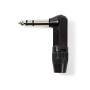 Nedis Audio-Anschluss| abgewinkelt| Stecker| Vernickelt| Lot| - Cable