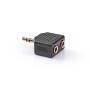 Nedis Stereo-Audio-Adapter| 3.5 mm Stecker| 2x 3.5 Buchse| Vergoldet| Gerade| ABS