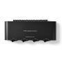 Nedis Lautsprecher Control Box / 4-Port port(s) / Klemmschrauben / Lautsprecherimpedanz: 4-16 Ohm / Maximale Belastung pro Kanal: 200 W / Aluminium / Schwarz