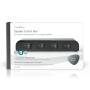 Nedis Lautsprecher Control Box / 4-Port port(s) / Klemmschrauben / Lautsprecherimpedanz: 4-16 Ohm / Maximale Belastung pro Kanal: 200 W / Aluminium / Schwarz