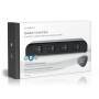 Nedis Lautsprecher Control Box / 4-Port port(s) / Klemmschrauben / Lautsprecherimpedanz: 4-16 Ohm / Maximale Belastung pro Kanal: 200 W / Aluminium / Schwarz