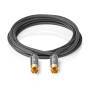 Nedis Subwoofer Kabel| RCA|| Vergoldet| 5.00 m| rund| 4.5 mm| Anthrazit| - Cable - Audio/Multimedia