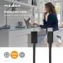Nedis Displayport-Kabel / DisplayPort Stecker / HDMI™ Stecker / 4K@60Hz / Vernickelt / 2.00 m / Rund / PVC / Schwarz / Plastikbeutel