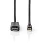 Nedis Mini Displayport-Kabel / DisplayPort 1.4 / Mini DisplayPort Stecker / HDMI™ Stecker / 48 Gbps / Vernickelt / 2.00 m / Rund / PVC / Schwarz / Umschlag