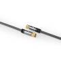 Nedis Satelliten- und Antennenkabel / F Stecker / F Stecker / Vergoldet / 90 dB / 75 Ohm / 4-fach geschirmt / 5.00 m / Rund / Baumwolle / Grau / Gun Metal Grau / Verpackung mit Sichtfenster
