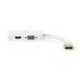 Nedis Displayport-Adapter / DisplayPort Stecker / DVI-D 24+1-Pin Buchse / HDMI™ Ausgang / VGA Buchse / 4K@60Hz / Vergoldet / Schaltbar / 0.20 m / Rund / ABS / ABS / Weiss / Box