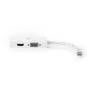 Nedis Displayport-Adapter / Mini DisplayPort Stecker / DVI-D 24+1-Pin Buchse / HDMI™ Ausgang / VGA Buchse / 4K@60Hz / Vernickelt / Schaltbar / 0.20 m / Rund / ABS / ABS / Weiss / Box
