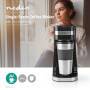 Nedis KACM300FBK - Drip coffee maker - 0.42 L - Ground coffee - 700 W - Black - Silver