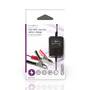Nedis Blei-Säure-Batterie-Ladegerät / 2.3 / 6.9 / 13.8 V DC / 0.6 A A / Ladeerhaltung / Euro / Typ-C (CEE 7/16) / Batterieklemmen / Batterietyp – Energie: AGM / Blei-Akku / Gel / SLA / VRLA / Schwarz